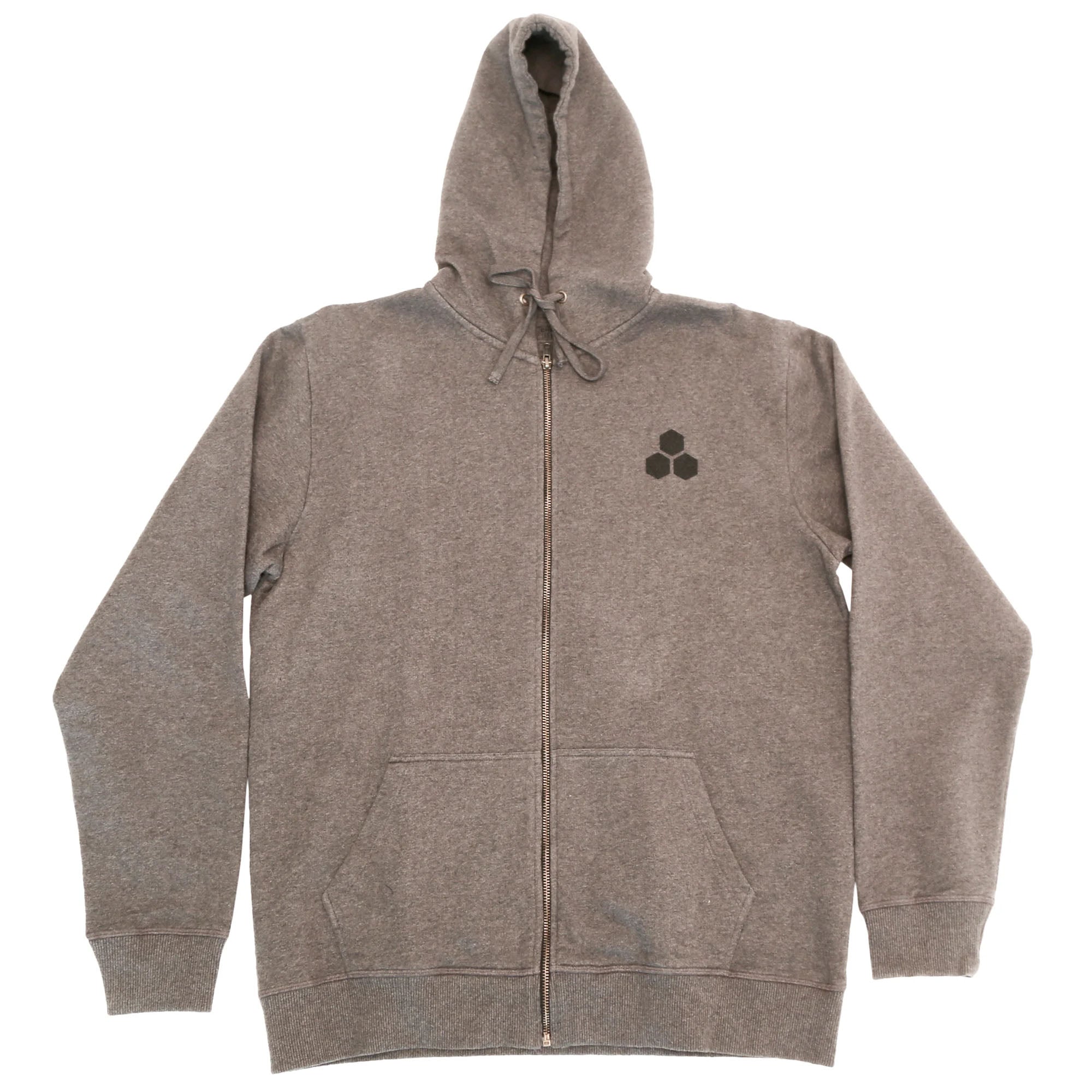 Channel Islands Quality Goods Zip-Up Men's L/S Hoodie - Heather Grey