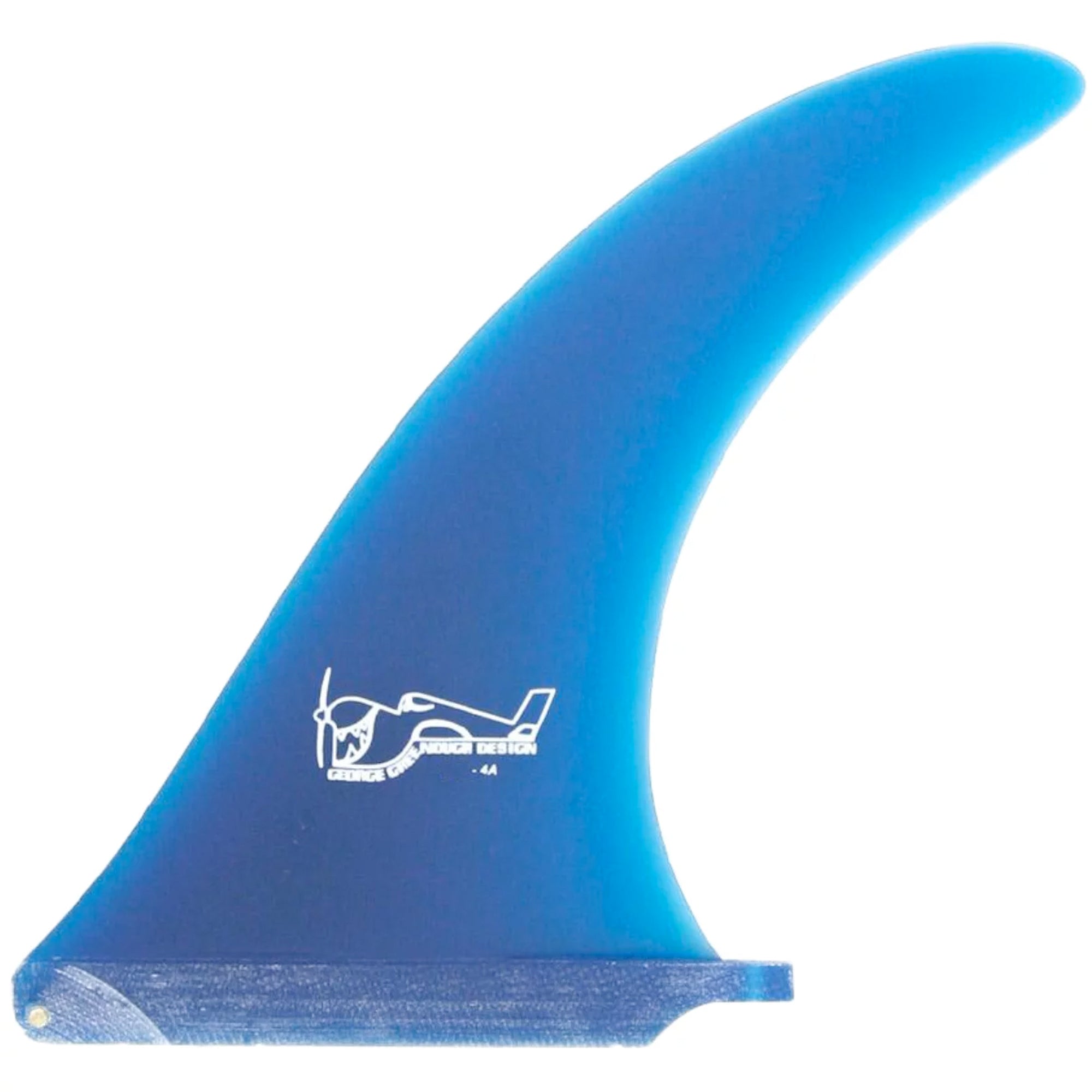 True Ames Greenough 4-A 10.5" Longboard Fin - Blue