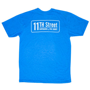 11th Street Surfboards Men's S/S T-Shirt - Blue