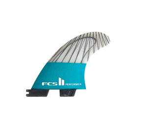 FCS II Performer PC Carbon Medium Tri Fin Set - Teal