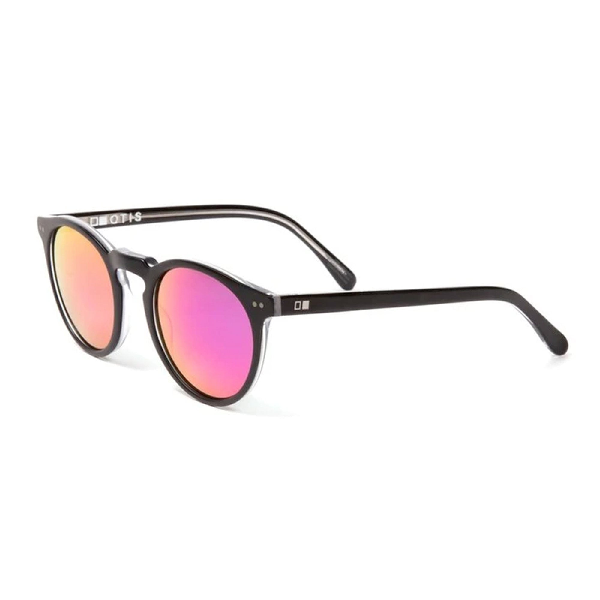 Otis Omar Reflect Men's Sunglasses - Satin Black Clear/Flash Mirror Pink