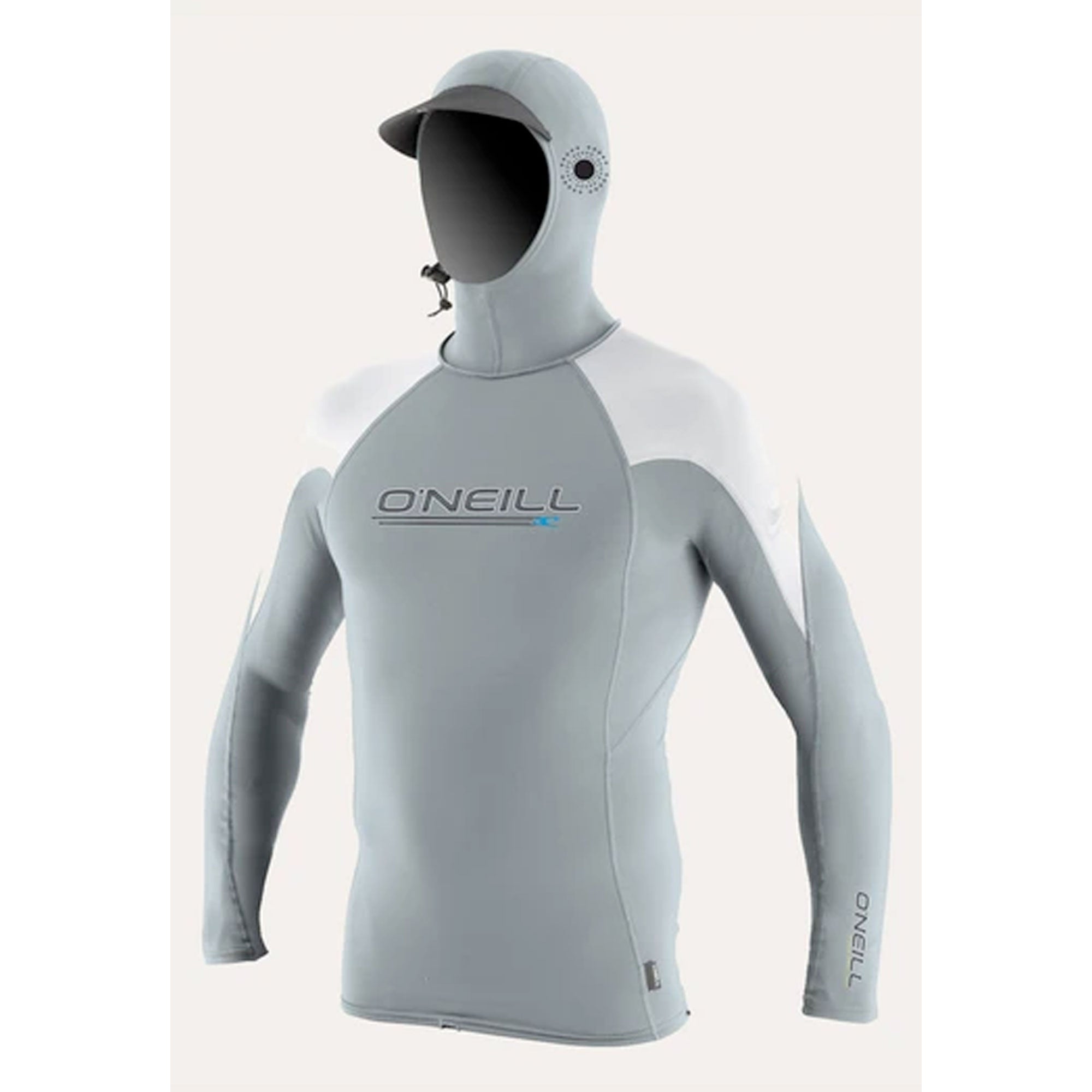 O'Neill Skins O'Zone Men's L/S Hooded Rashguard - Cool Grey