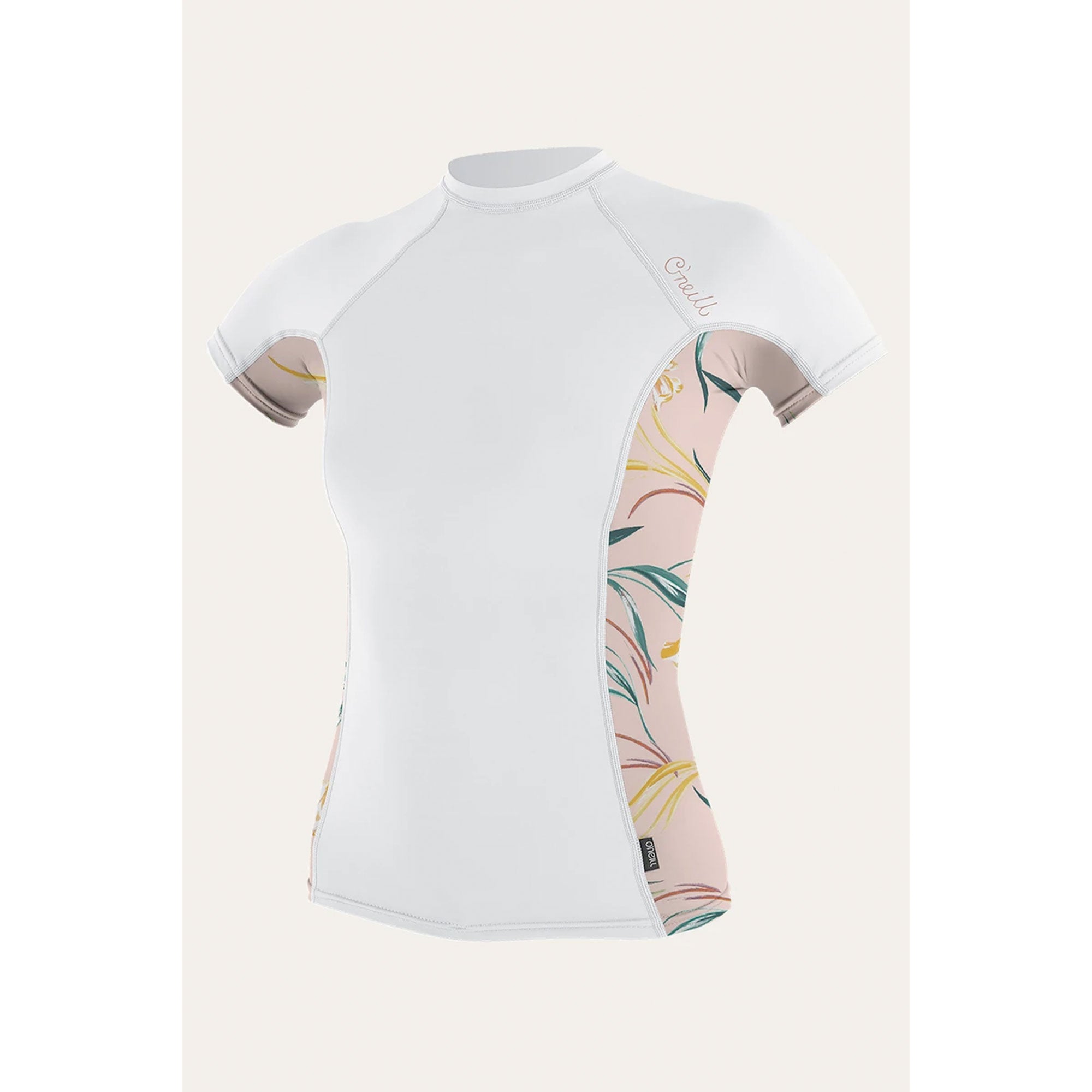 O'Neill Side Print Women's S/S Rash Guard - White