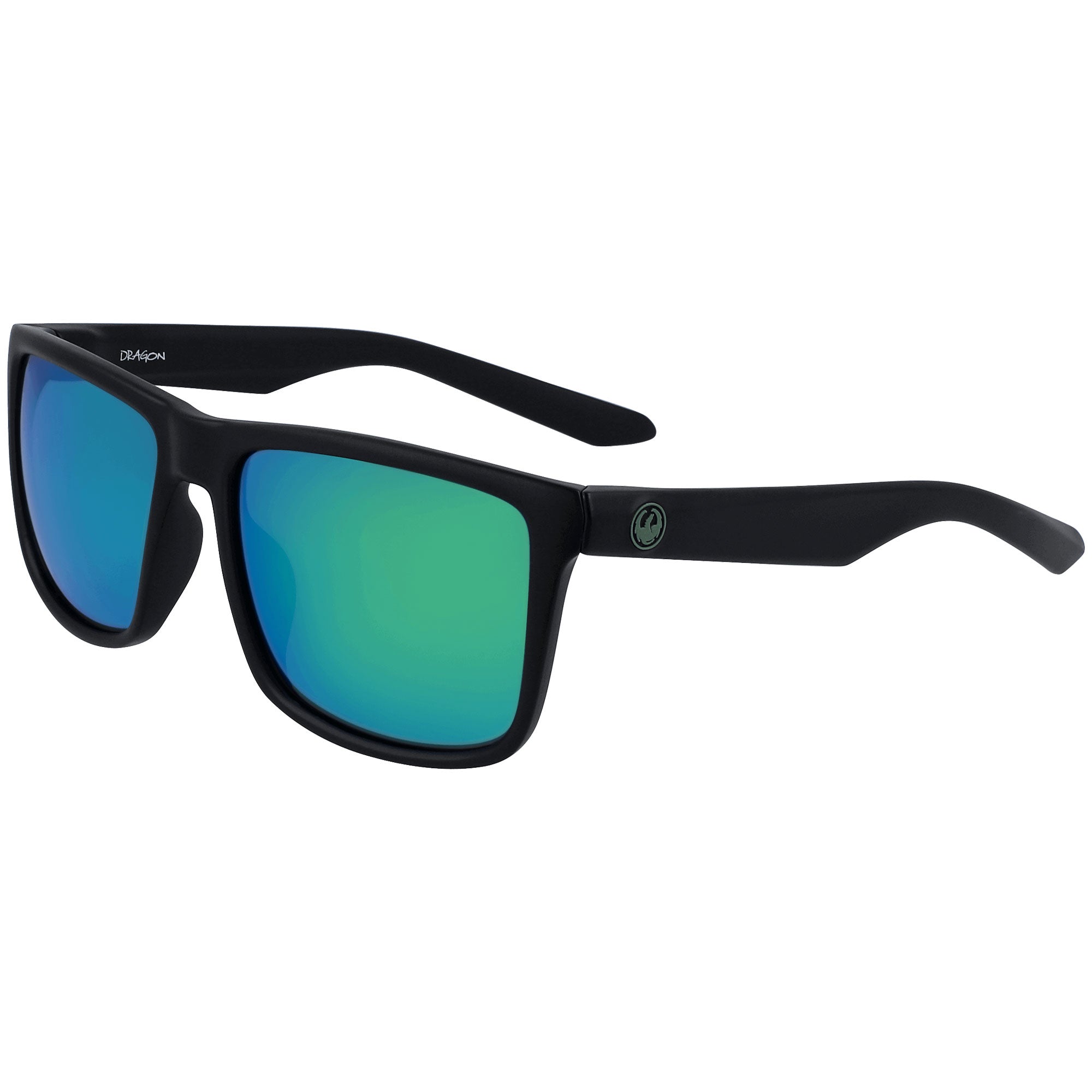 Dragon Meridien LL Men's Sunglasses - Matte Black/Green Ion Polarized