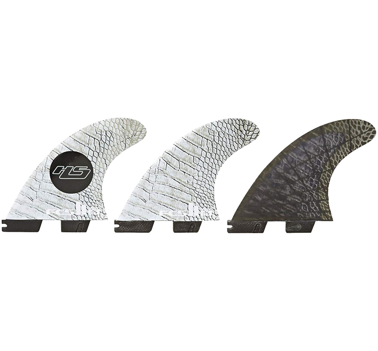 FCS II Hayden Shapes Performance Core Carbon Tri Surfboard Fins - Medium/White