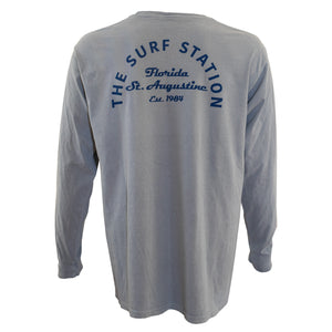 Surf Station Arch Logo Men's L/S T-Shirt - Grey