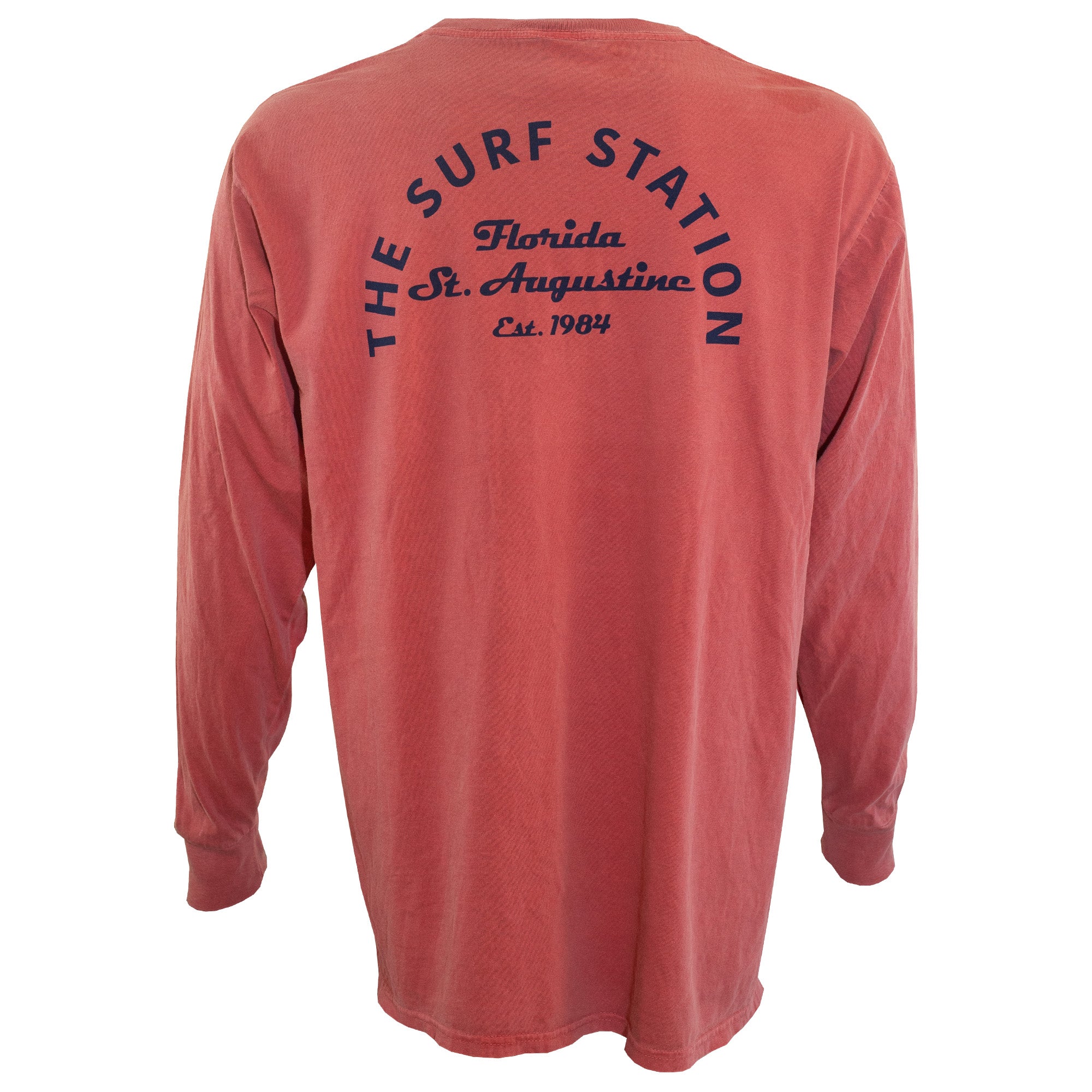 Surf Station Arch Logo Men's L/S T-Shirt - Red