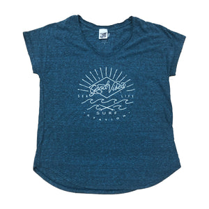 Surf Station Good Vibes Women's V-Neck T-Shirt