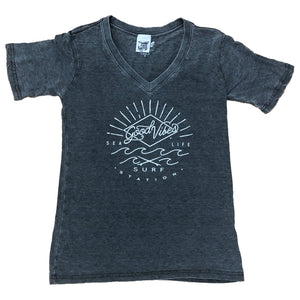 Surf Station Good Vibes Women's V-Neck T-Shirt