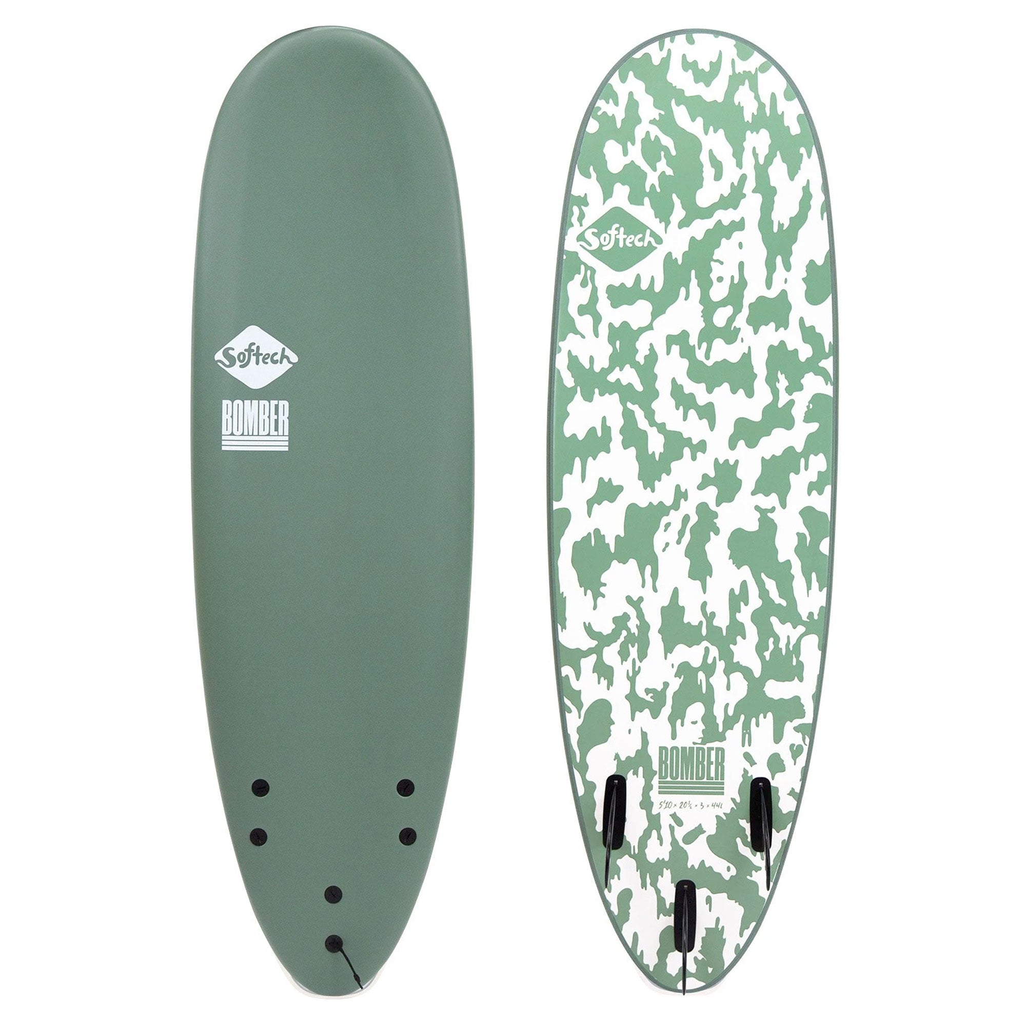 Softech Bomber 6'4 Soft Surfboard - Green/White