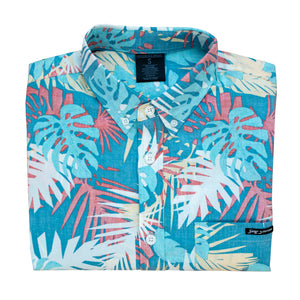 Surf Station Backyard Men's S/S Woven Shirt - Blue