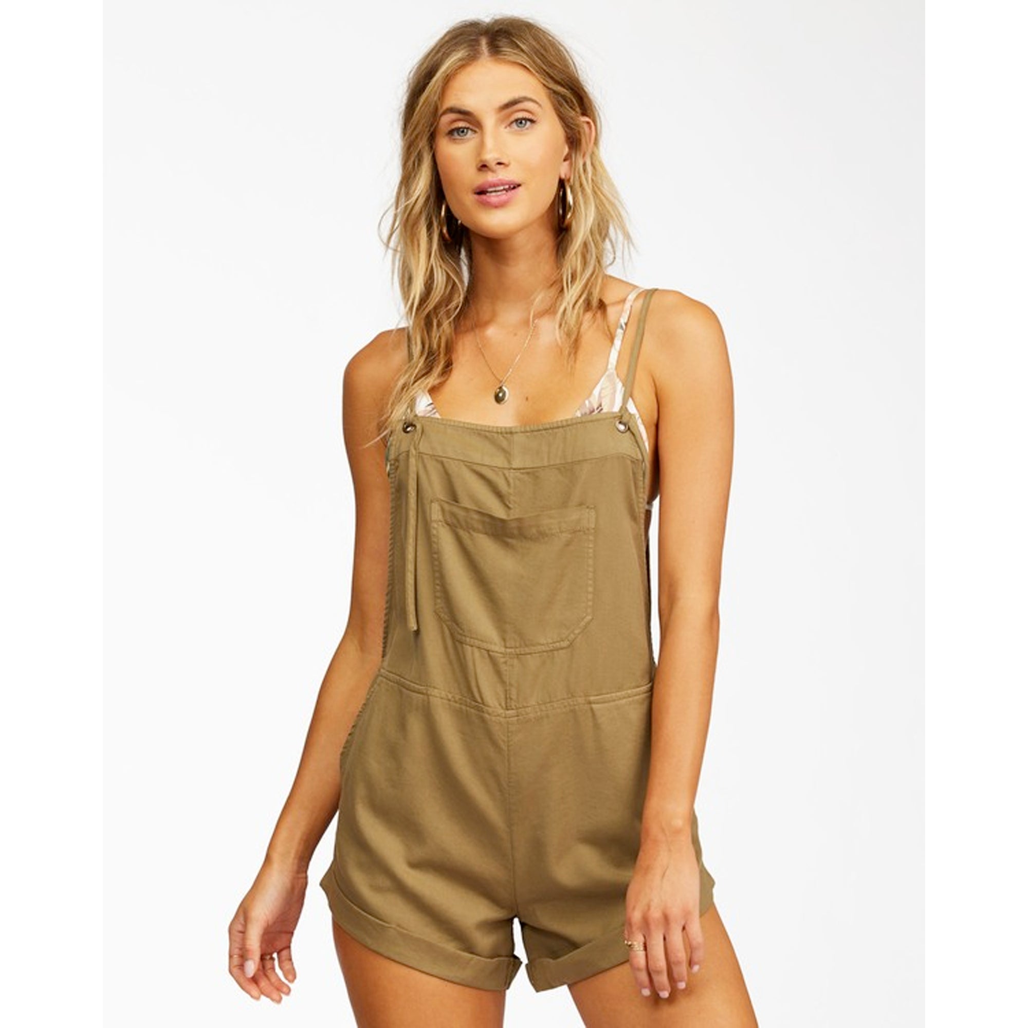 Billabong Wild Pursuit Women's Short Overalls - Sage