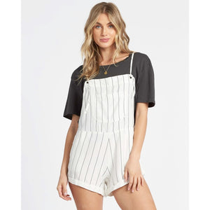 Billabong Wild Pursuit Women's Short Overalls - White