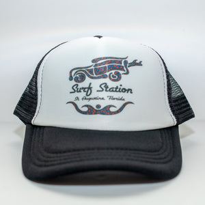 Surf Station Paisley Trucker Hat - Black/White