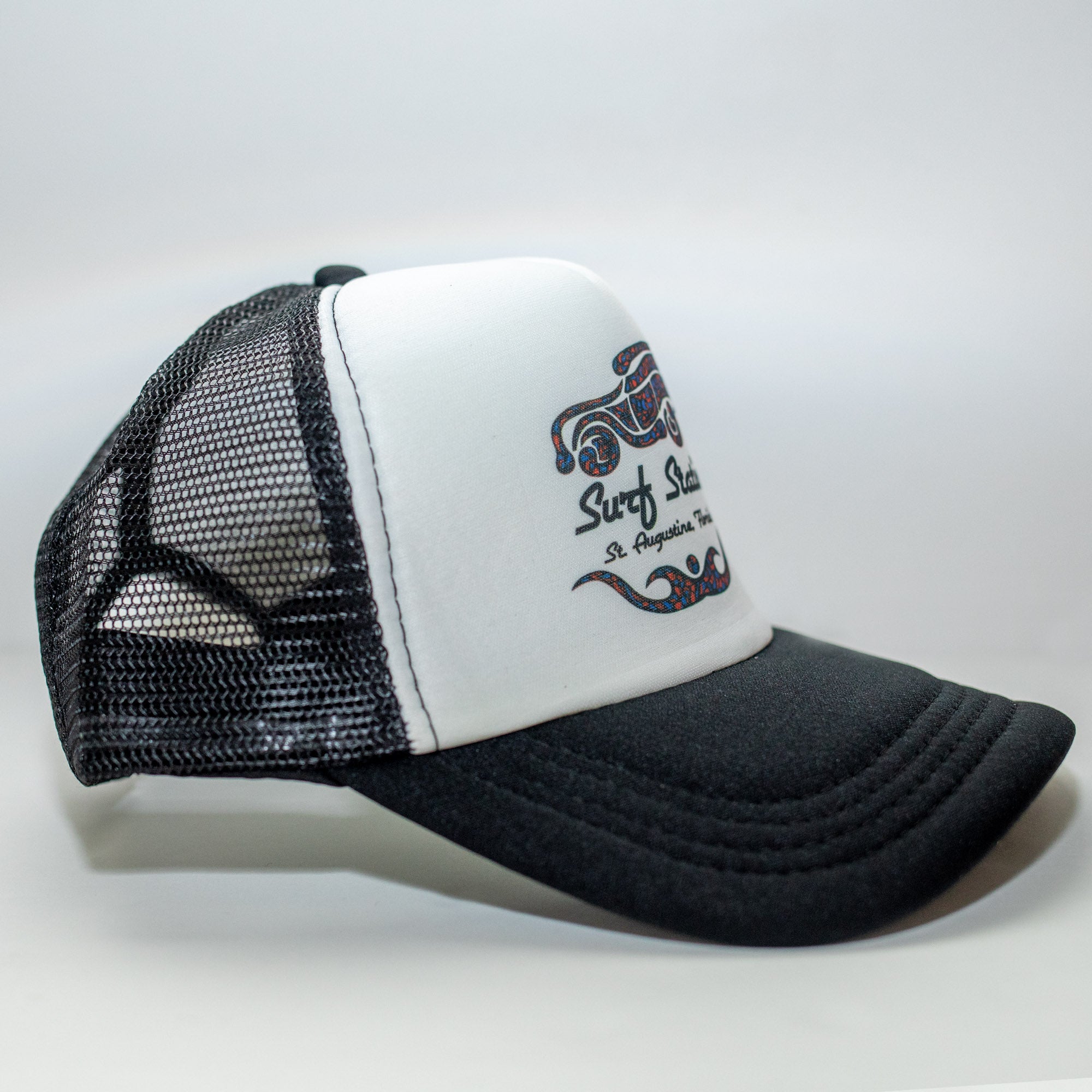 Surf Station Paisley Trucker Hat - Black/White