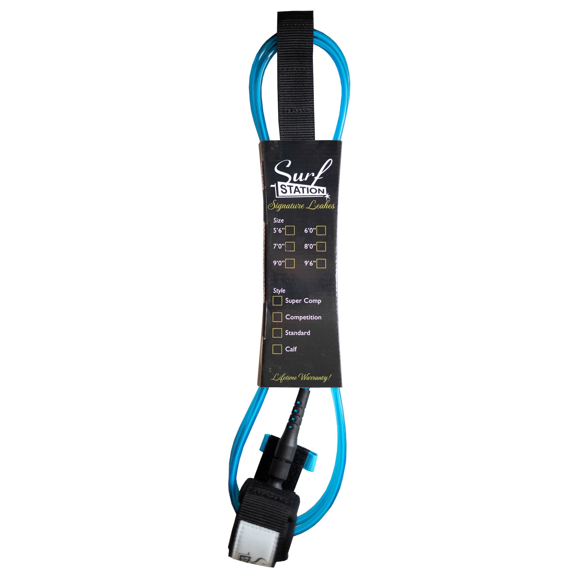 Surf Station Signature Series 7' Surfboard Leash - Blue