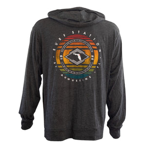 Surf Station Oldest City Coordinates L/S Hooded Pullover