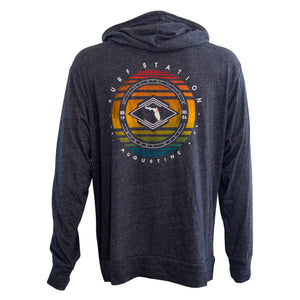 Surf Station Oldest City Coordinates L/S Hooded Pullover