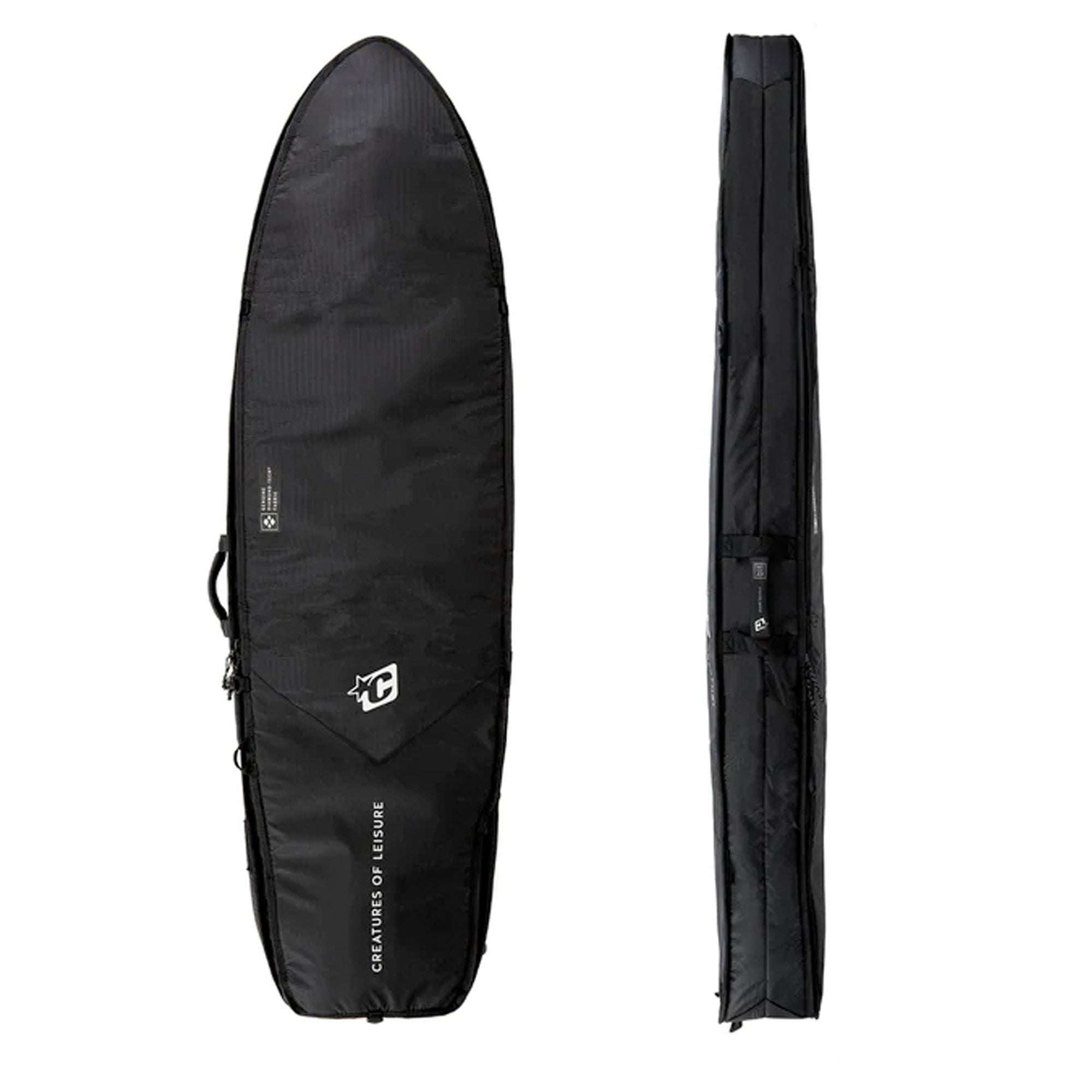 Creatures of Leisure Fish Double DT2.0 Surfboard Bag - Black