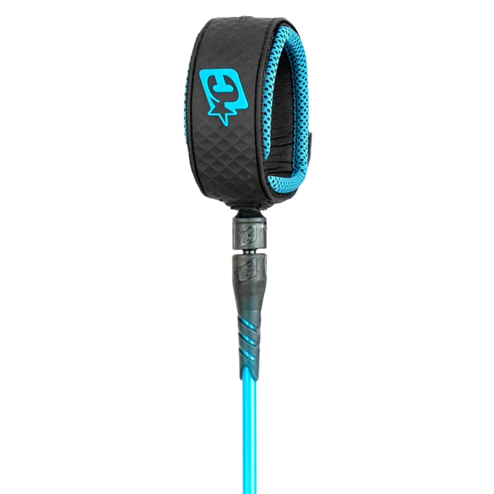 Creatures of Leisure Reliance 9' Ankle Longboard Leash - Cyan/Black