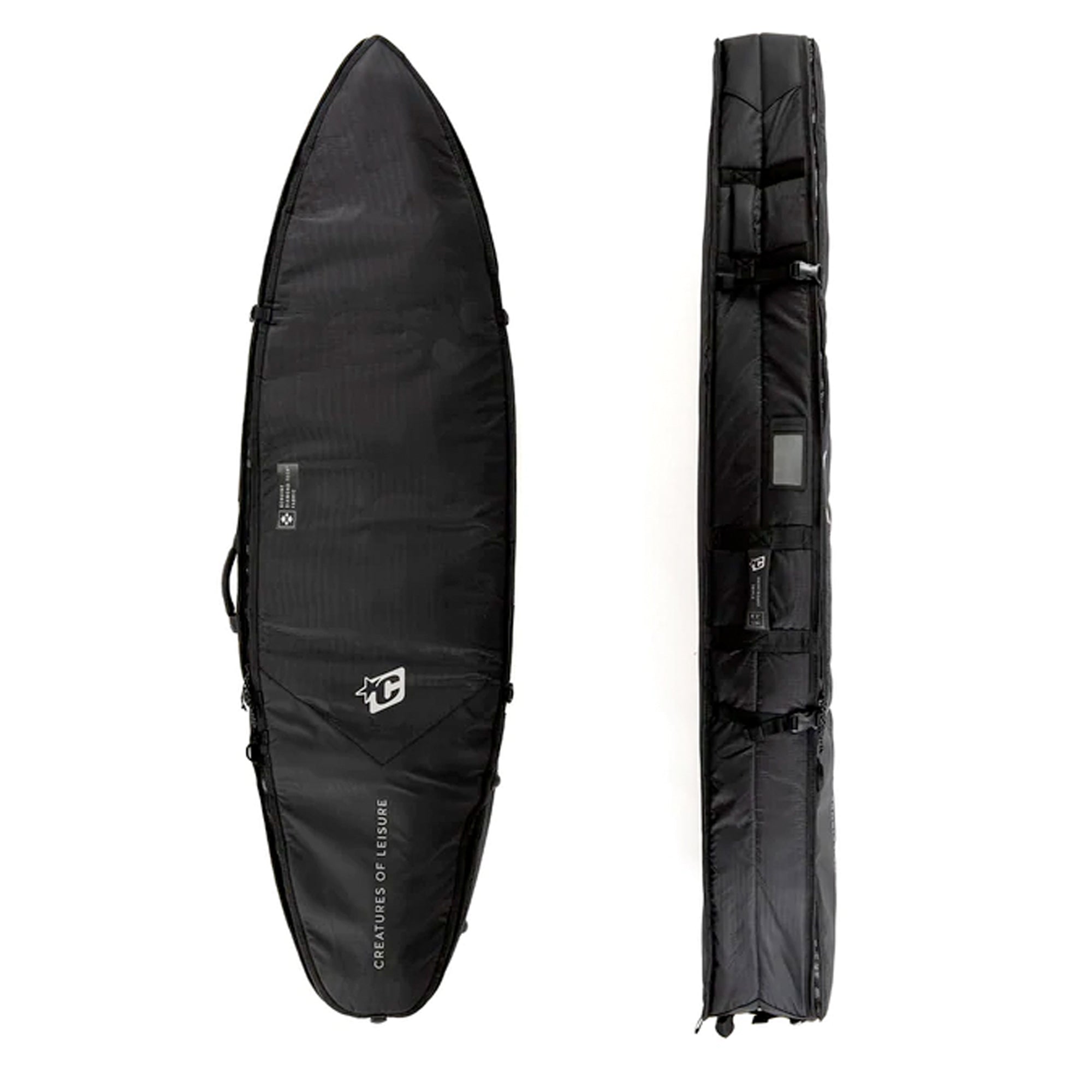 Creatures of Leisure Shortboard Triple DT2.0 Surfboard Bag - Black