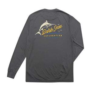 Dark Seas Exploration Men's L/S Rashguard - Grey