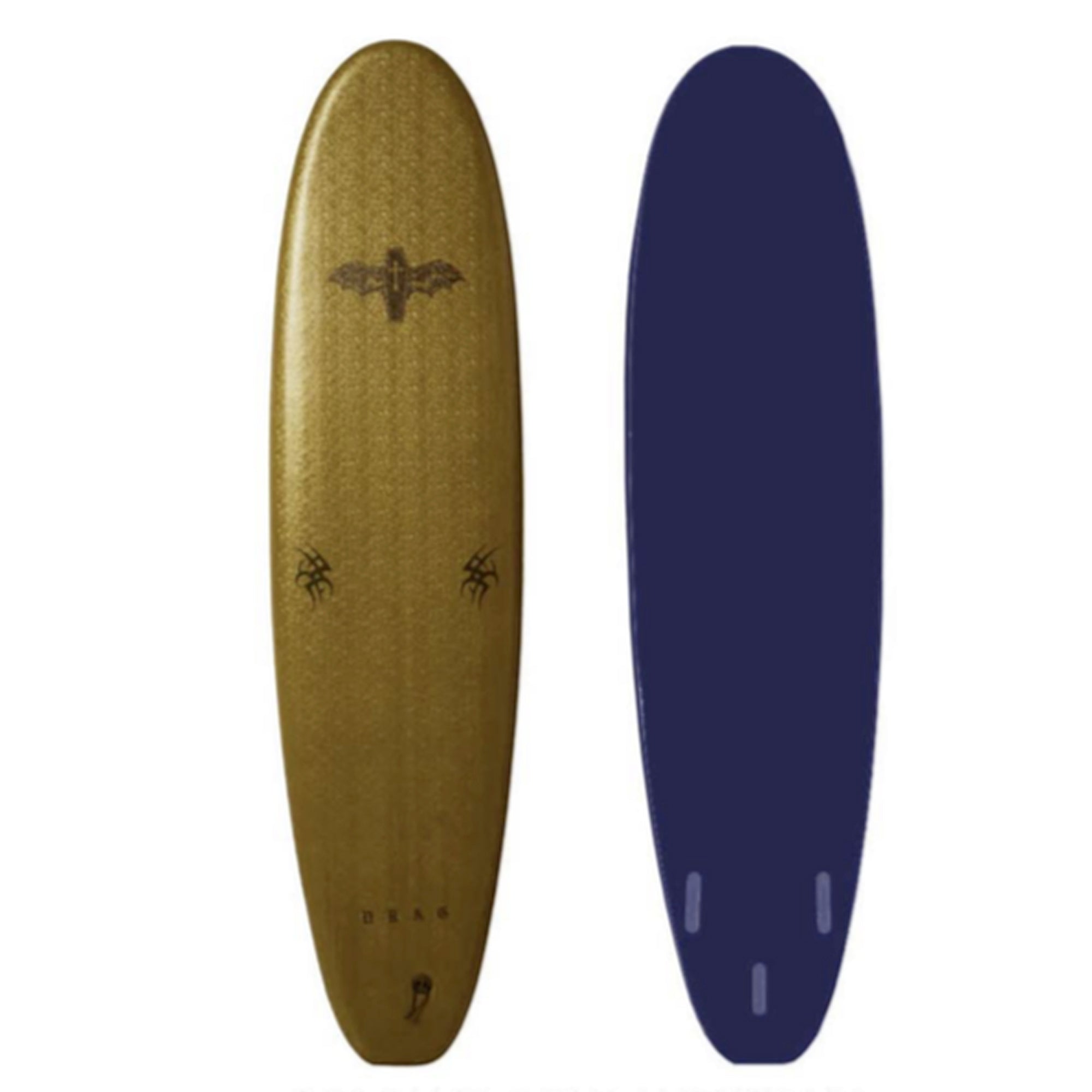 Drag Coffin 7'0 Thruster Soft Surfboard - Gold