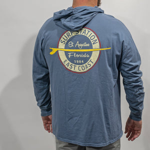 Surf Station East Coast Men's L/S Hooded T-Shirt