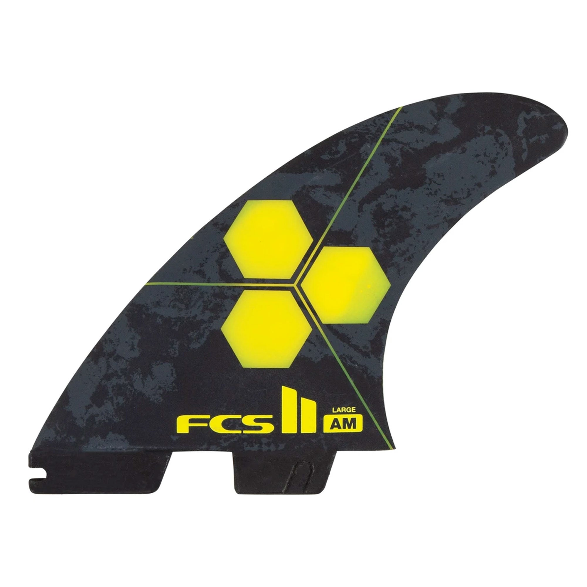 FCS II Channel Islands AM Performance Core 5-Fin Surfboard Fins - Large/Yellow