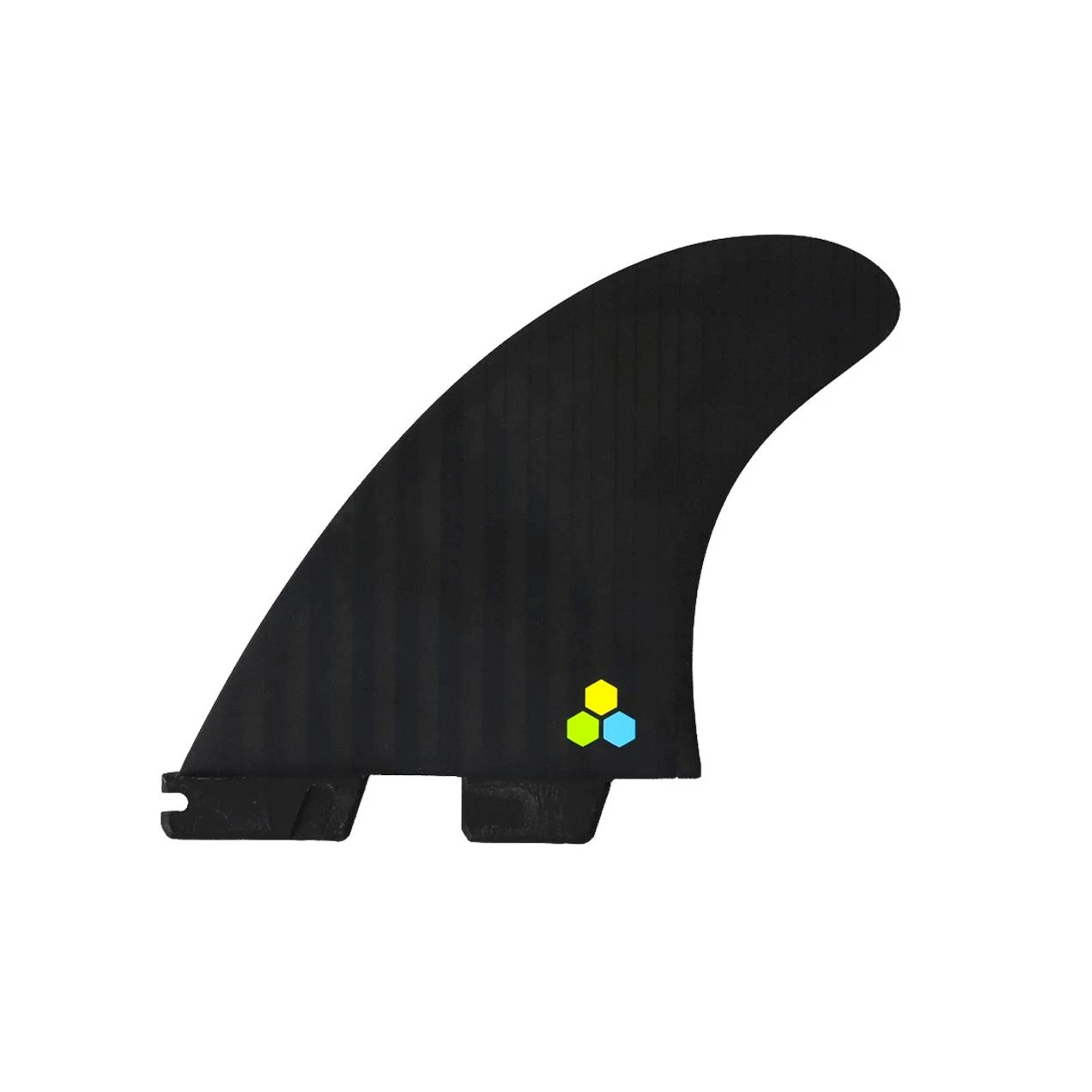 FCS II Channel Islands Upright Performance Core Tri Surfboard Fins - Large/Black