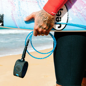 FCS Freedom Helix All Round 9' Ankle Surfboard Leash - Blue/Black