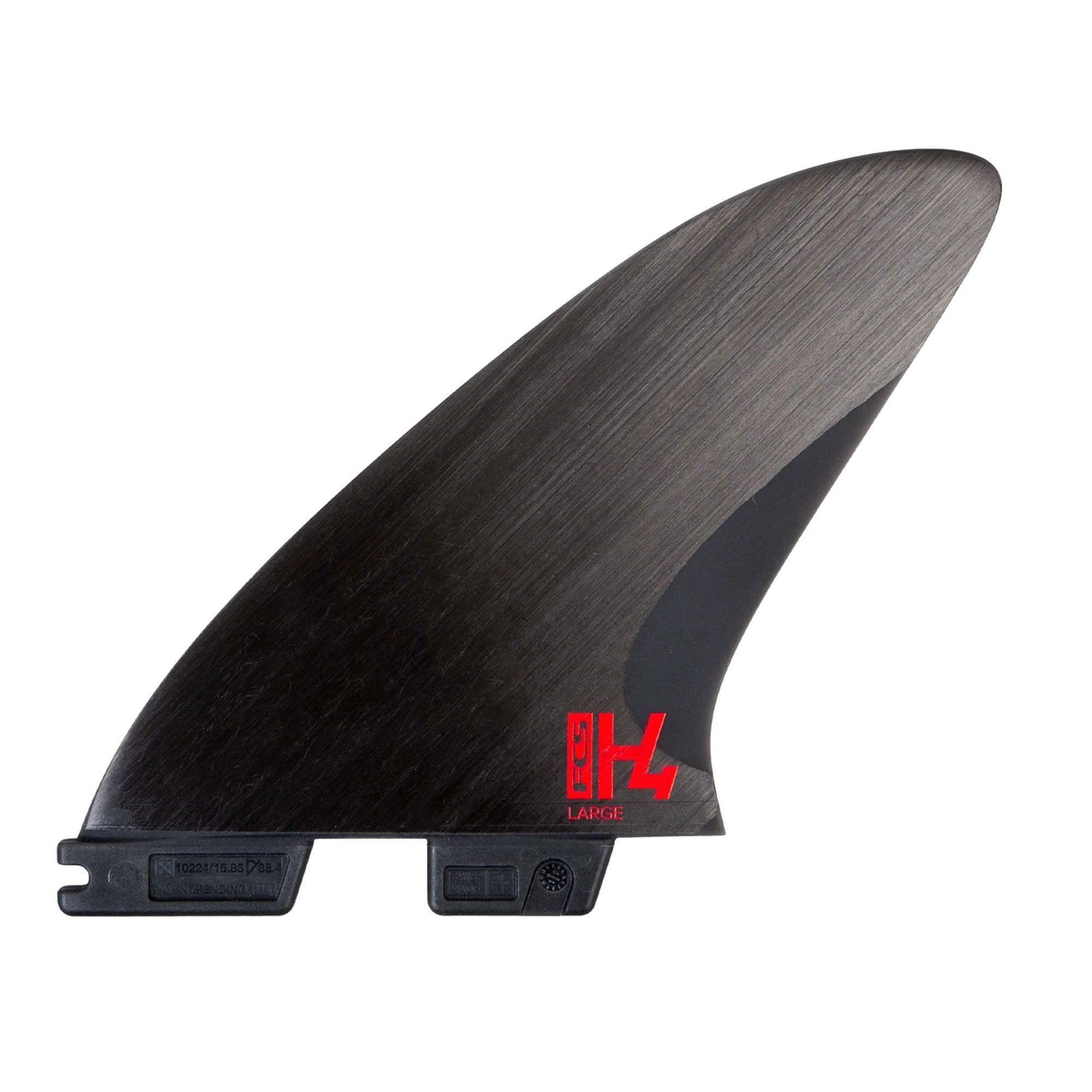 FCS II H4 Tri Surfboard Fins - Large/Black