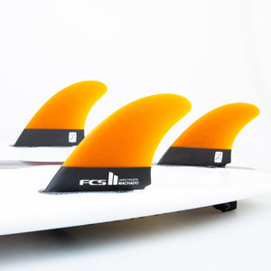 FCS II x Machado FW Glazer Tri-Keel Surfboard Fins