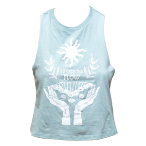 Surf Station Go With The Flow Women's Tank Top - Dusty Blue