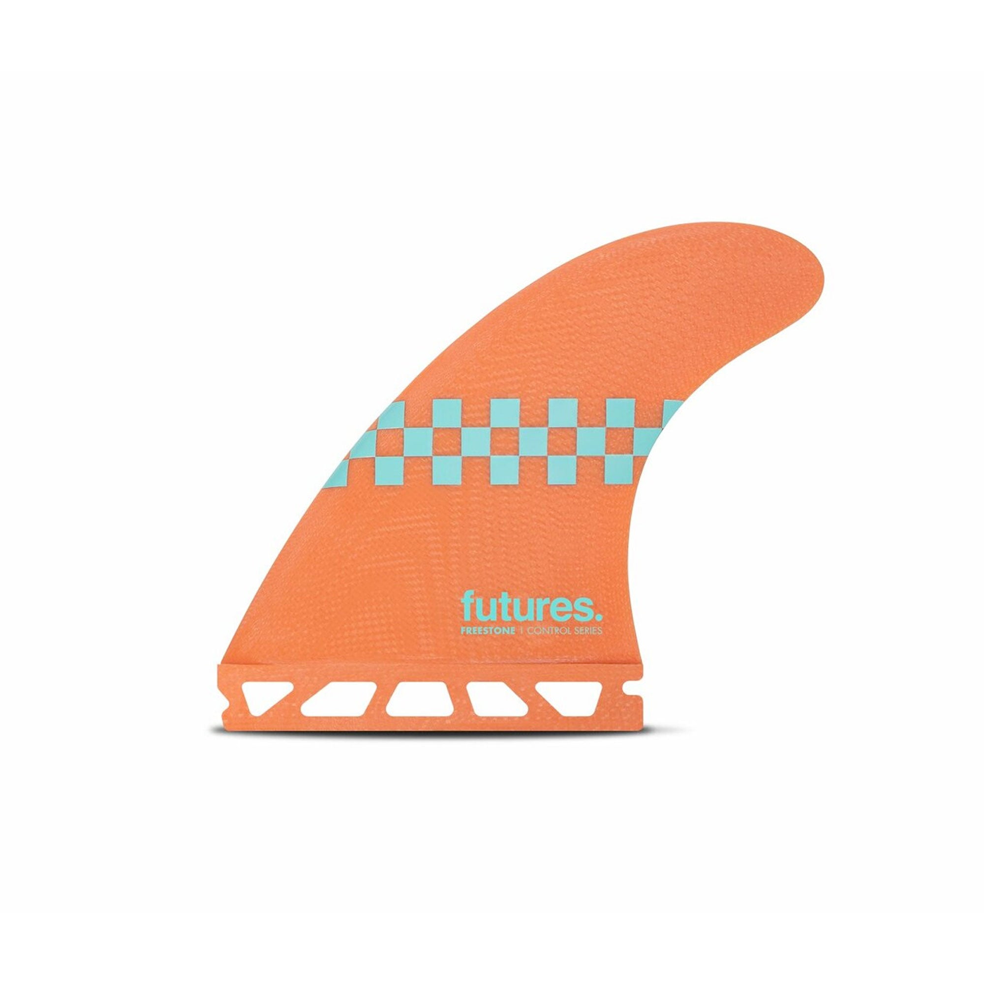 Futures Freestone Control Tri Surfboard Fins - Large/Salmon