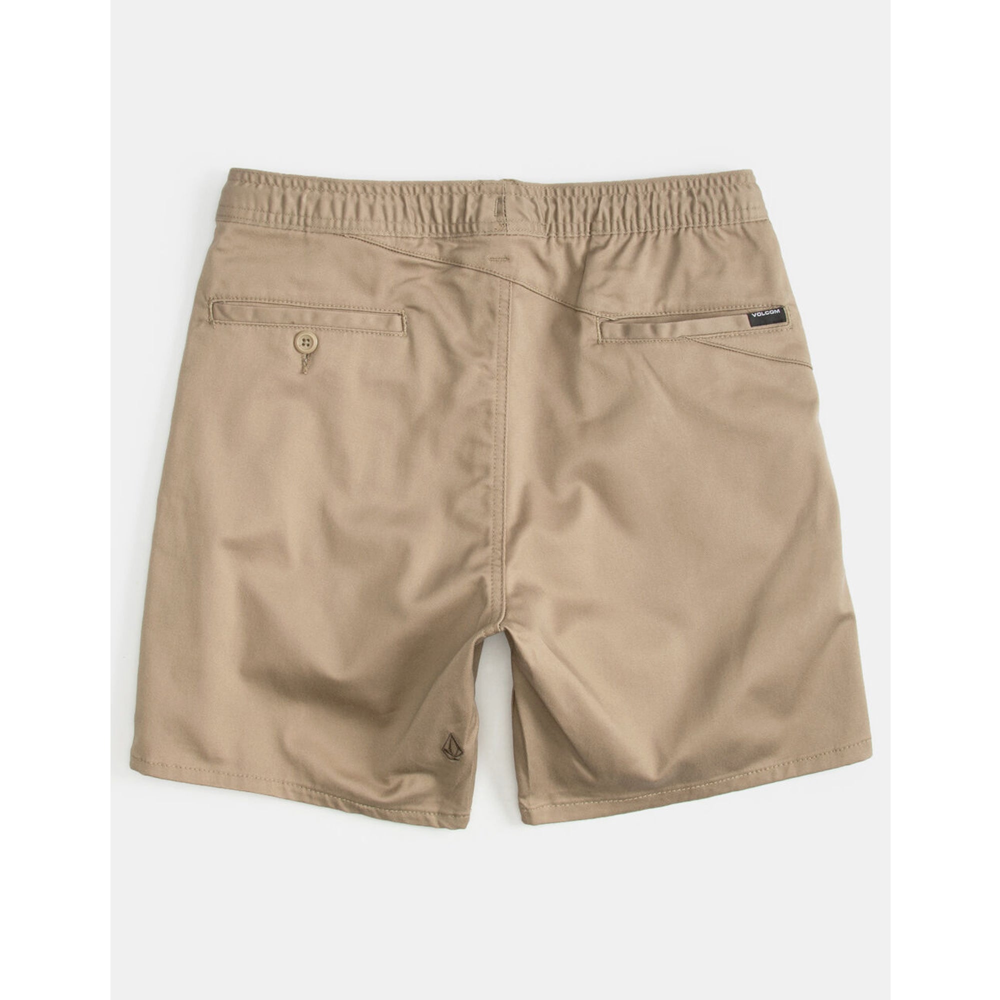 Volcom Frickin Elastic 15" Youth Boy's Walkshorts - Khaki