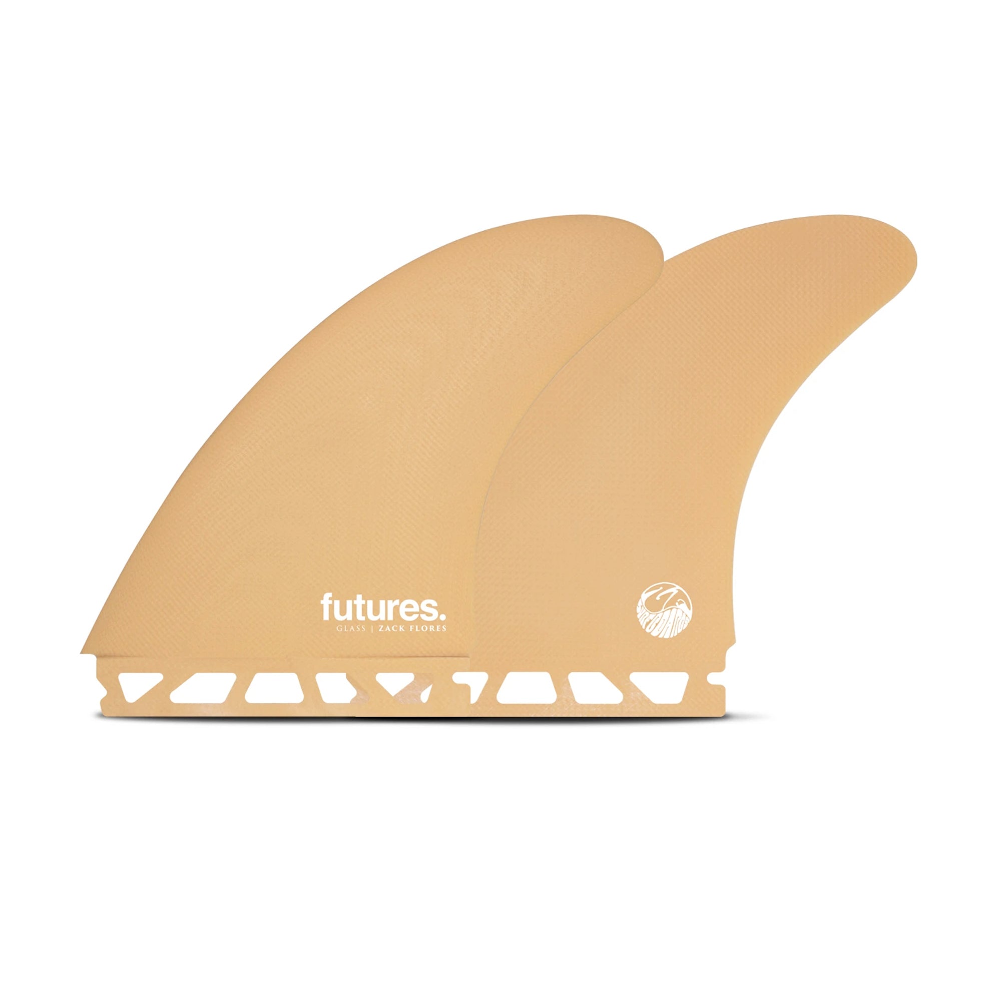 Futures Zack Flores FG Twin Surfboard Fins - Orange