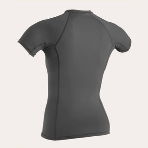 O'Neill Basic Skins Crew Women's S/S Rashguard - Graphite