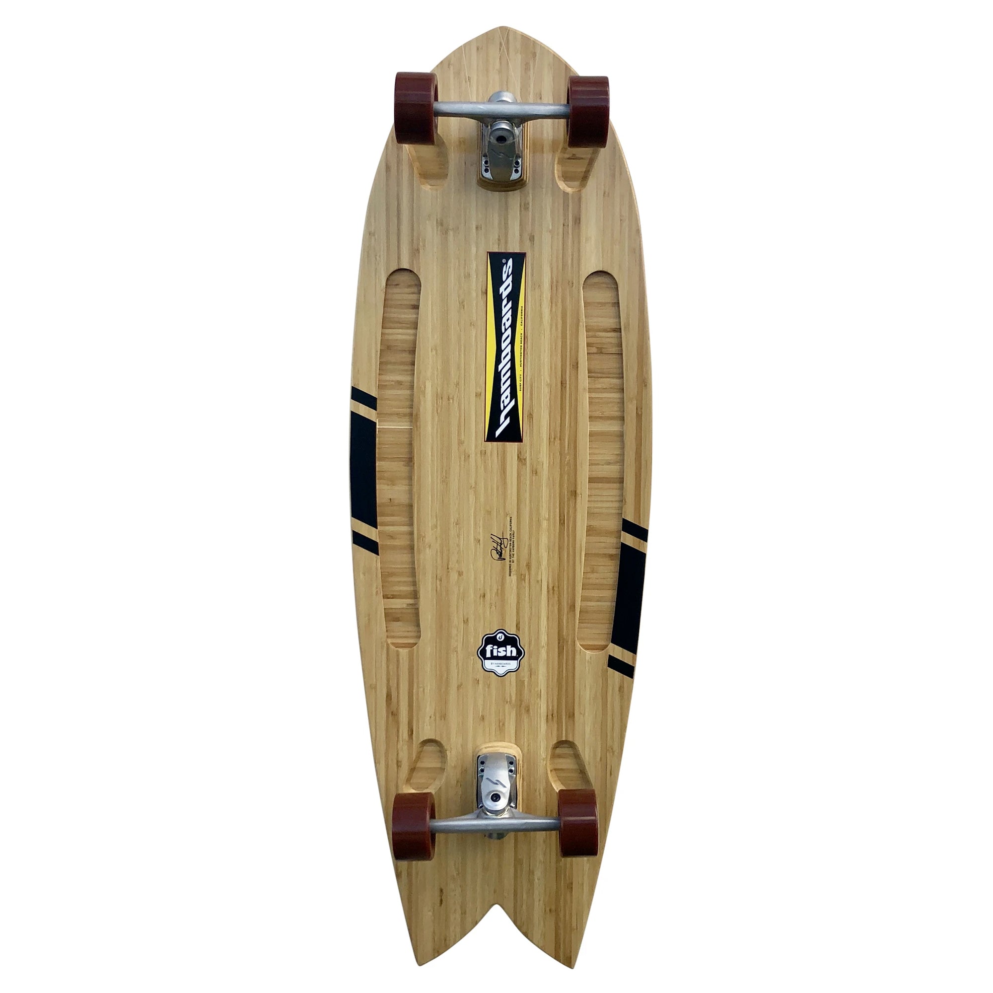 Hamboard Fish 53" Surfskate Skateboard - Bamboo Wedge