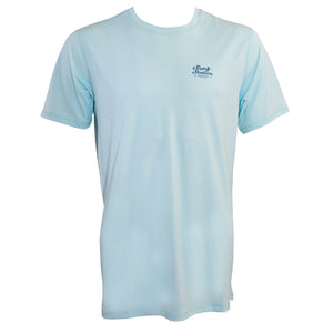 Surf Station Hybrid Mechanic Men's S/S Rashguard - Light Blue