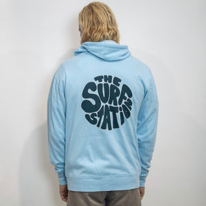 Surf Station Laguna Full Zip Men's Hoodie - Heather Light Blue