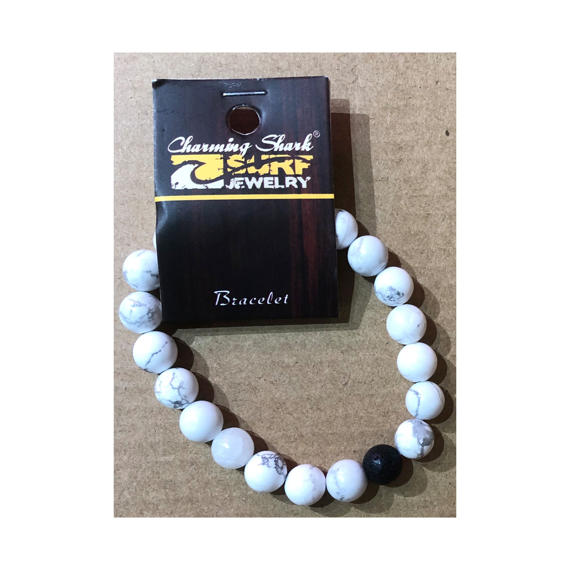 Charming Shark Marble Lava Bracelet - Assorted