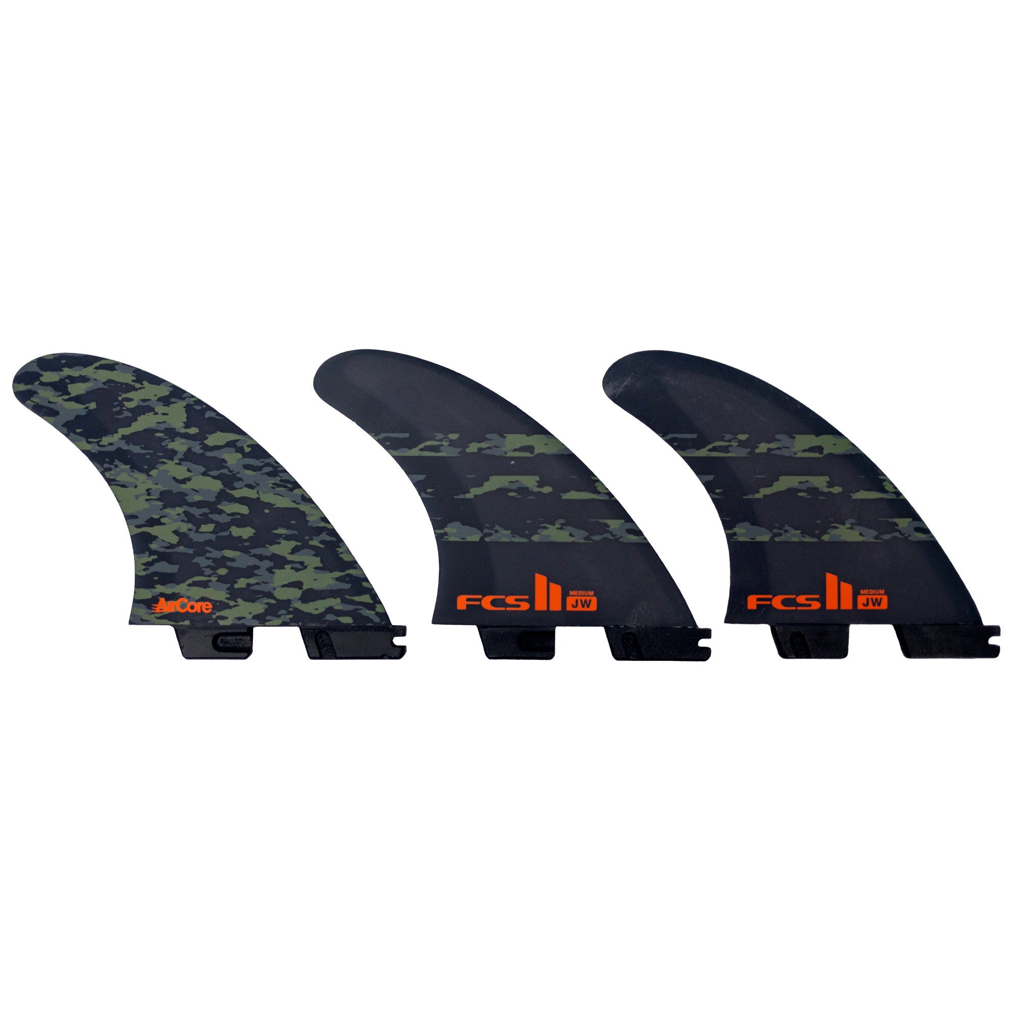 FCS II Julian Wilson Performance Core Tri Surfboard Fins - Medium/Camo