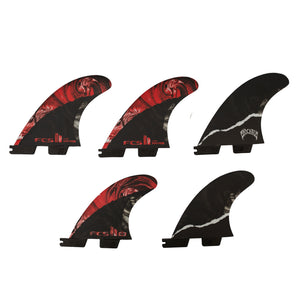 FCS II Lost MB Performance Core Carbon 5-Fin Surfboard Fins - Large/Red