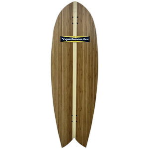 Hamboard Fish 53" Surfskate Skateboard - Natural Bamboo