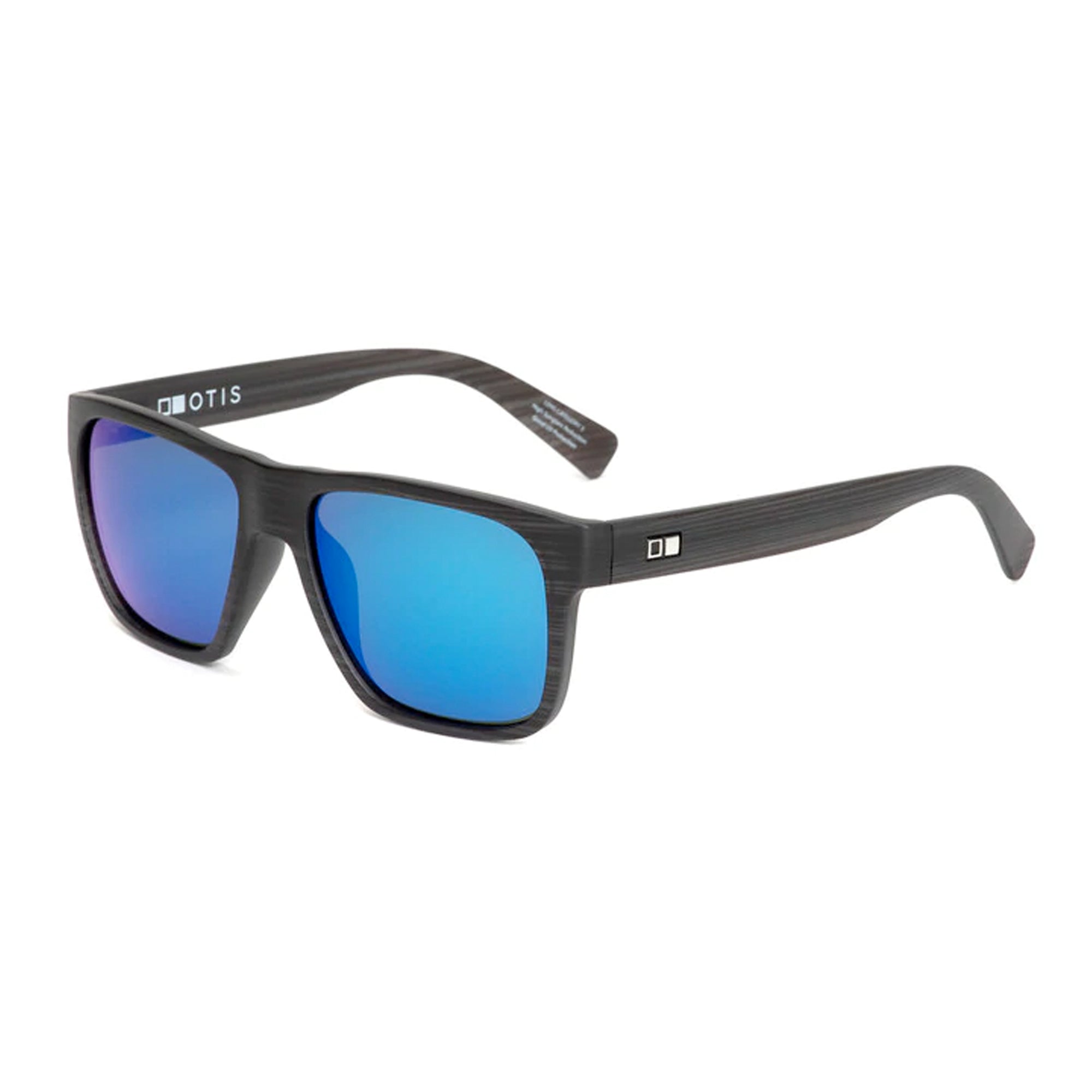 Otis Life on Mars Men's Sunglasses - Black Woodland Matte/Mirror Blue Polarized