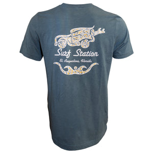 Surf Station Paisley Men's S/S T-Shirt - Heather Slate