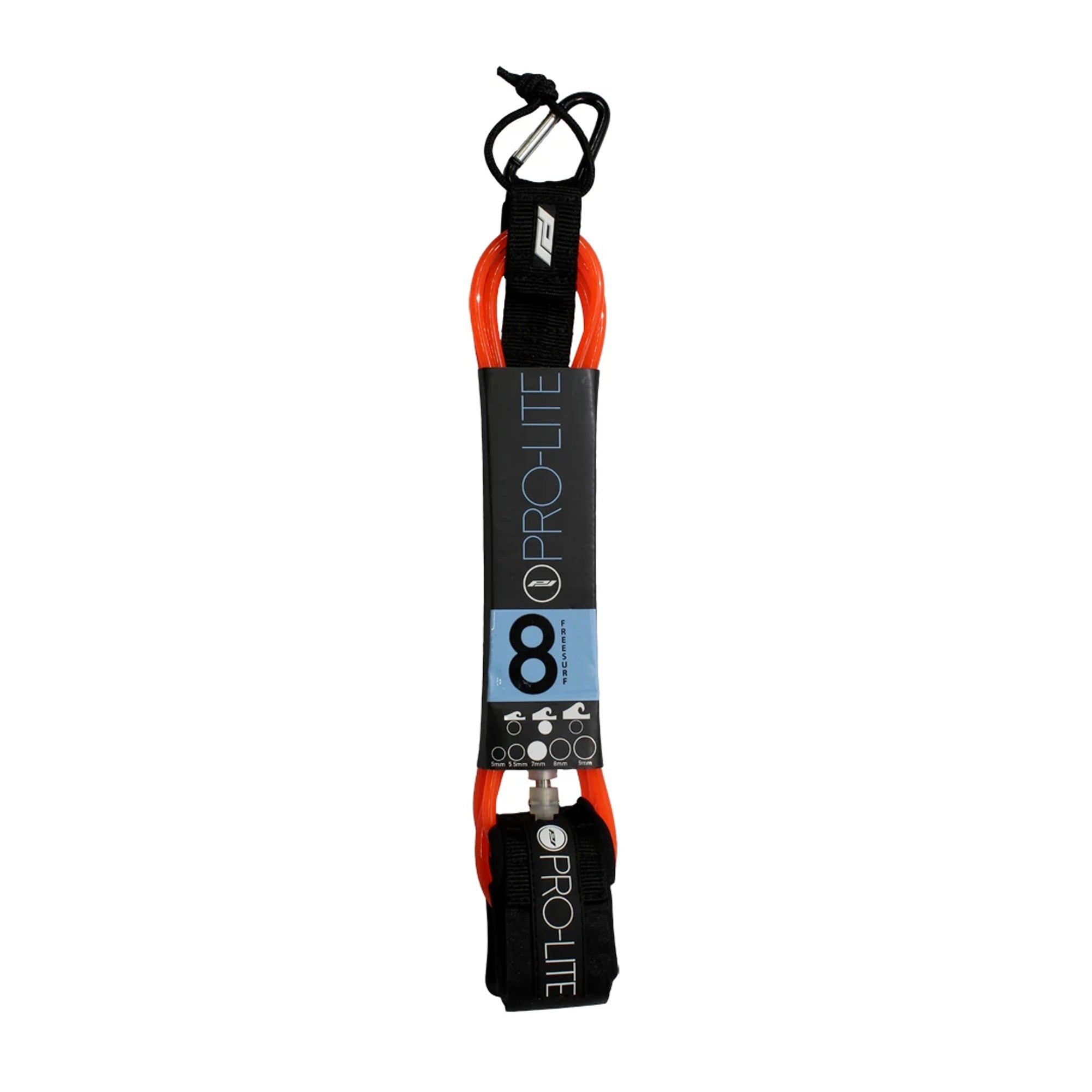 Pro-Lite 8' Freesurf Surfboard Leash - Orange