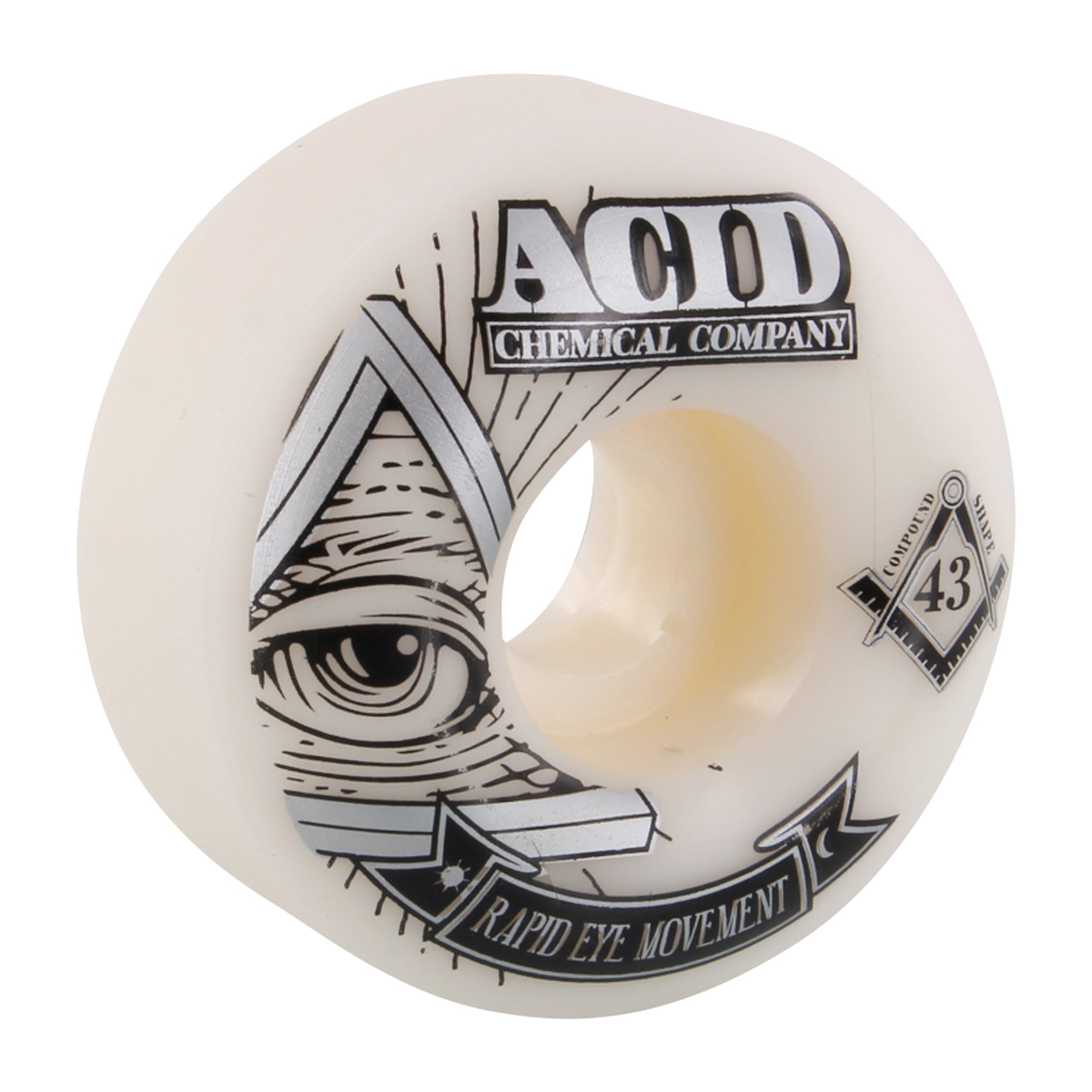 Acid REM Pyramid 54mm 101a Skateboard Wheels - Silver