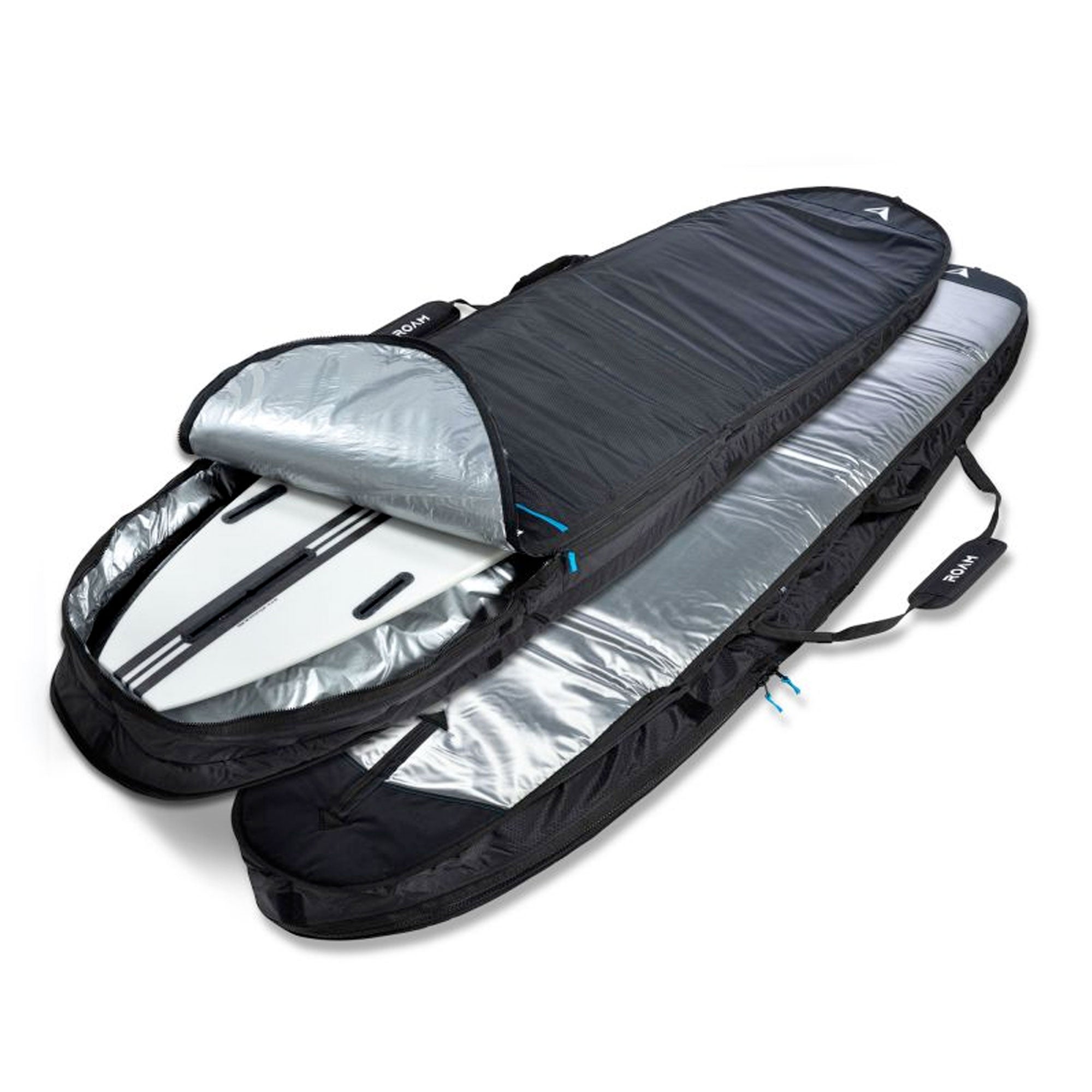 Roam Tech Plus Double Slim Funshape Surfboard Bag - Grey/Black